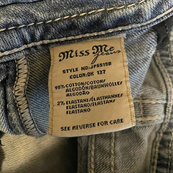 Miss Me Jeans Women’s 30 Bootcut JP5519B Cross Embroidered Flap Pockets Medium W - Picture 12 of 14